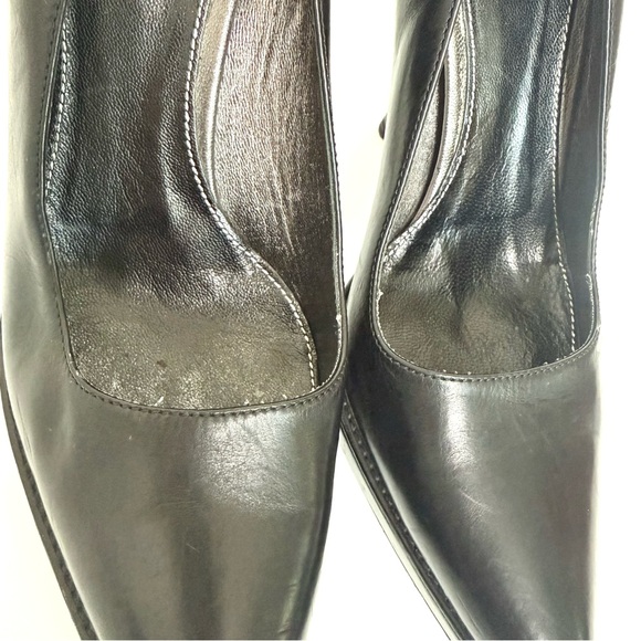 Prada Black Pointed Toe Platform Heels 37.5 - Picture 7 of 11